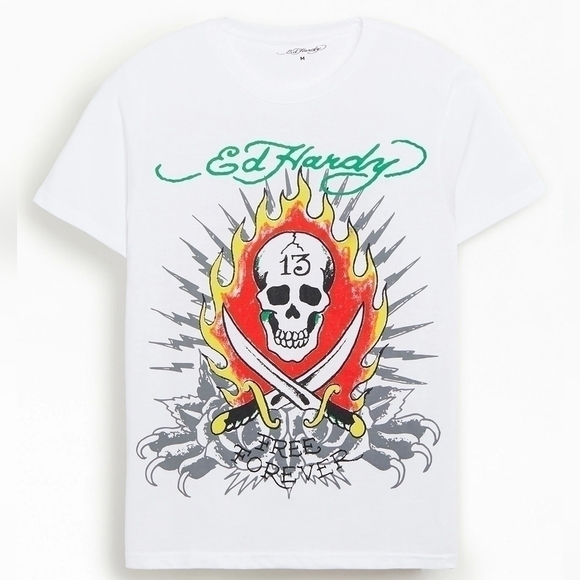 Ed Hardy Other - Ed Hardy Skull Graphic Tee Shirt Size Medium‎ New